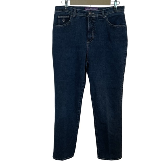 Gloria Vanderbilt Amanda Women’s Denim Distressed Straight Leg Jeans.  Size 12 - Picture 1 of 8
